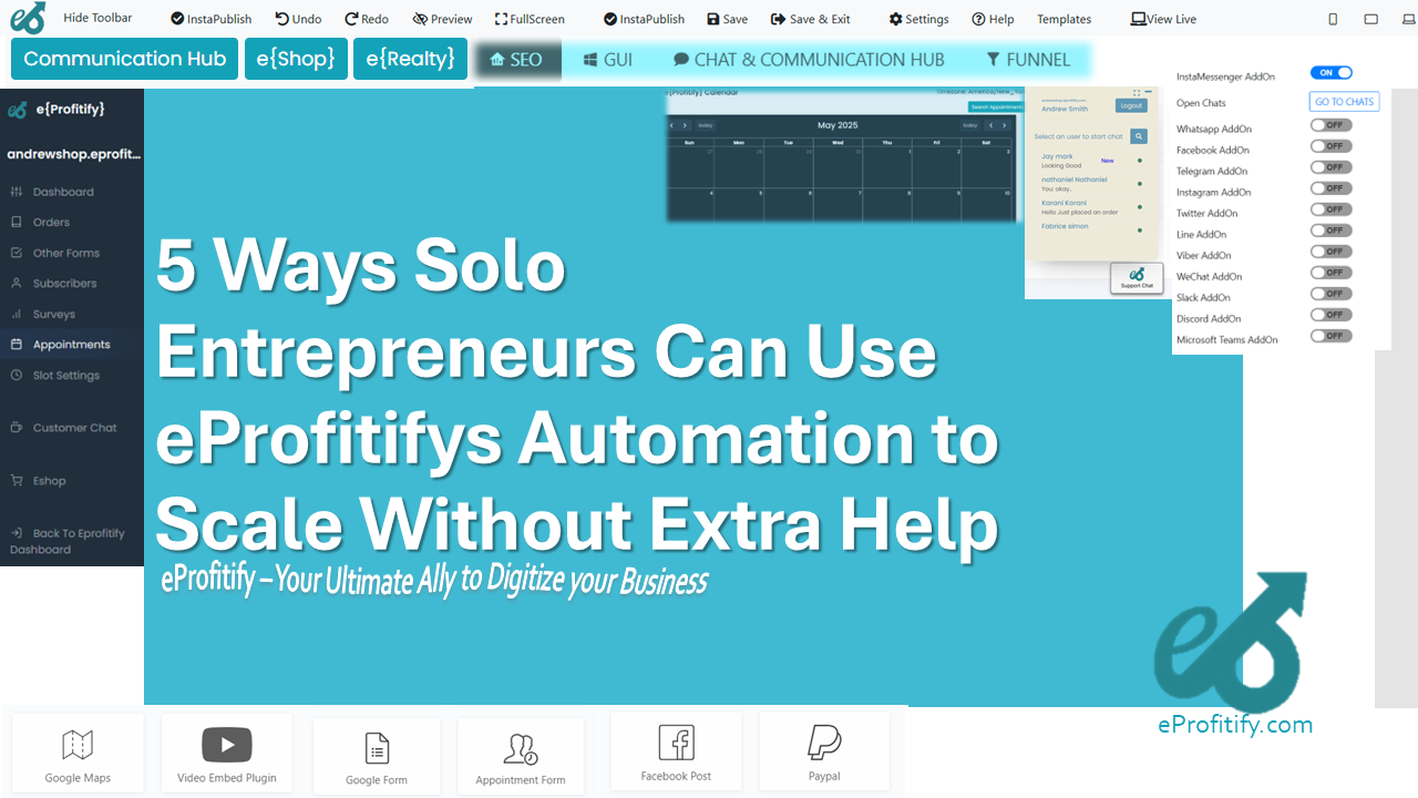5 Ways Solo Entrepreneurs Can Use eProfitifys Automation to Scale Without Extra Help